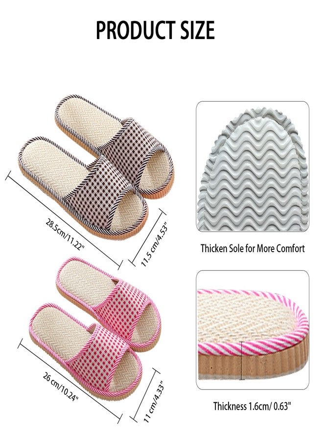 biroris 10 Pairs Washable House Slippers for Guests,Disposable Slippers for Guests,Breathable Open Toe Indoor Slipper,Spa Slipper for Guests,Home,Bedroom,Hotel,Travel,Unisex Universal Size(6 Large Size+4 - Image 5