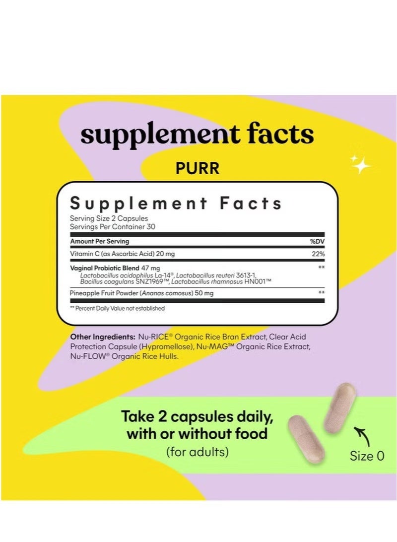 ليمي  بروبيوتيك بُرّ للنساء - يعزز توازن درجة الحموضة، رائحة صحية وصحة المسالك البولية بمزيج من اللّاكتوباسيلس، سلالات مختبرة سريريًا، أناناس وفيتامين سي - 60 كبسولة نباتية - Image 5