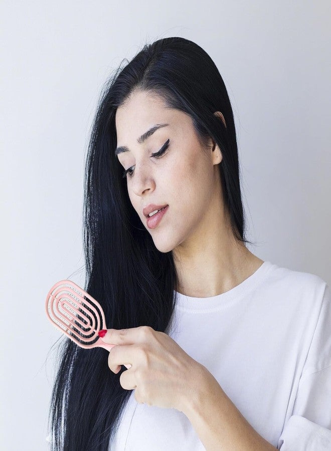 EKYLIP فرشاة شعر إيكيليب بشعيرات الخنزير البري - فرشاة شعر بشعيرات الخنزير البري للنساء، فرشاة شعر ناعمة ذات شعيرات ملساء، فرشاة ملساء، فرش شعر للنساء، فك تشابك الشعر، تجعيد الشعر والتحكم في التجعد، تجعيدات وتموجات تدوم طويلاً - Image 4