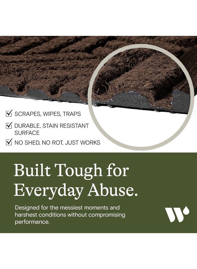 Waterhog Bungalow Flooring Waterhog Indoor/Outdoor Doormat, 4' x 6', Skid Resistant, Easy to Clean, Catches Water and Debris, Cordova Collection, Dark Brown - Image 4