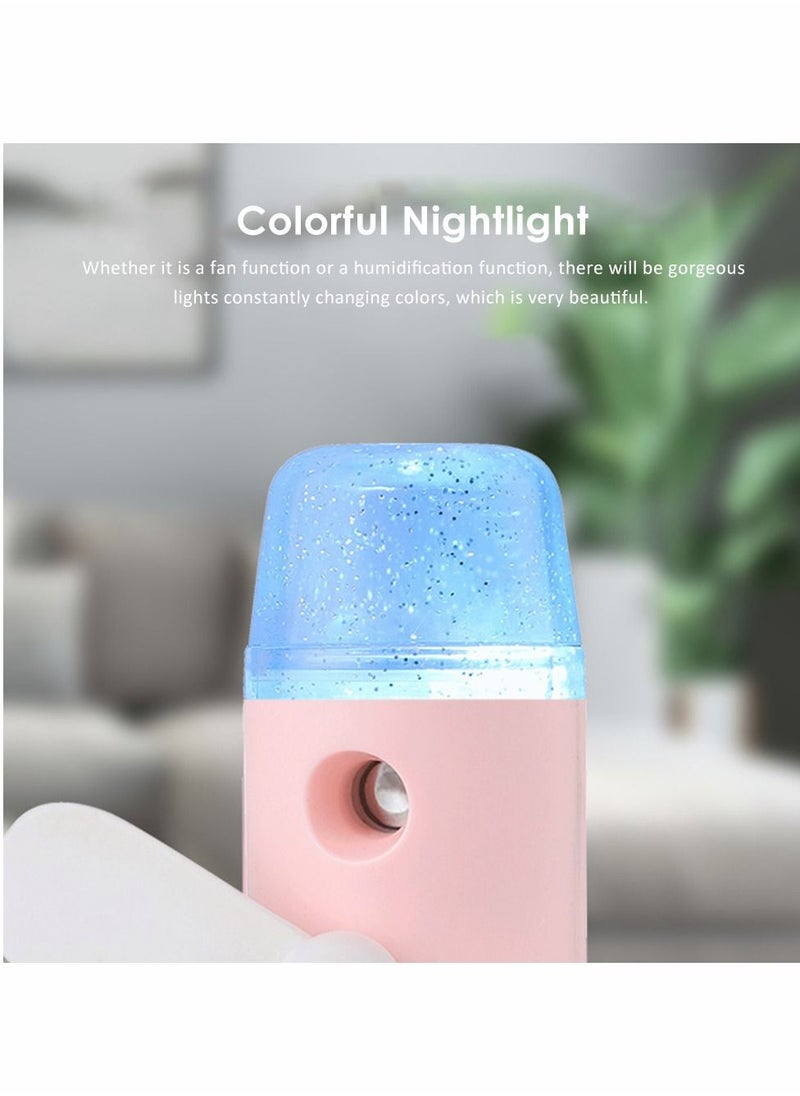 Generic - Fan Mister Small Handheld Fan Portable Mini Fan Humidifier USB Rechargeable Fan Misting Fan for Outdoor Indoor - Image 1