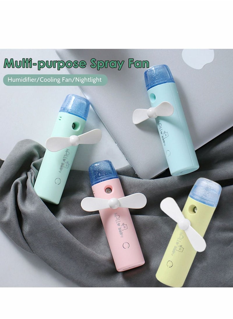 Generic - Fan Mister Small Handheld Fan Portable Mini Fan Humidifier USB Rechargeable Fan Misting Fan for Outdoor Indoor - Image 1