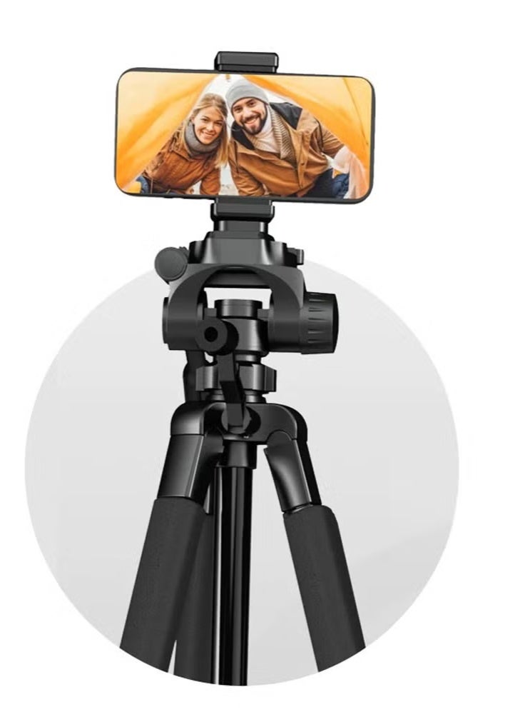 PLOKAMA Professional Tripod 150cm – Lightweight Aluminum Camera Stand with 3-Way Pan Head, Quick-Release Plate, Adjustable Height, Carry Bag – For DSLR, Mobile & Video Shooting - Image 3