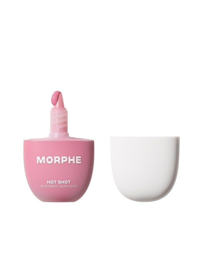 Morphe Hot Shot Blush Drops - Hydrating, Buildable Liquid Blush for Cheeks with Niacinamide and Antioxidants- Buildable, Waterweight Formula for a Natural Finish - That Girl (0.5 Fl Oz) - Image 1