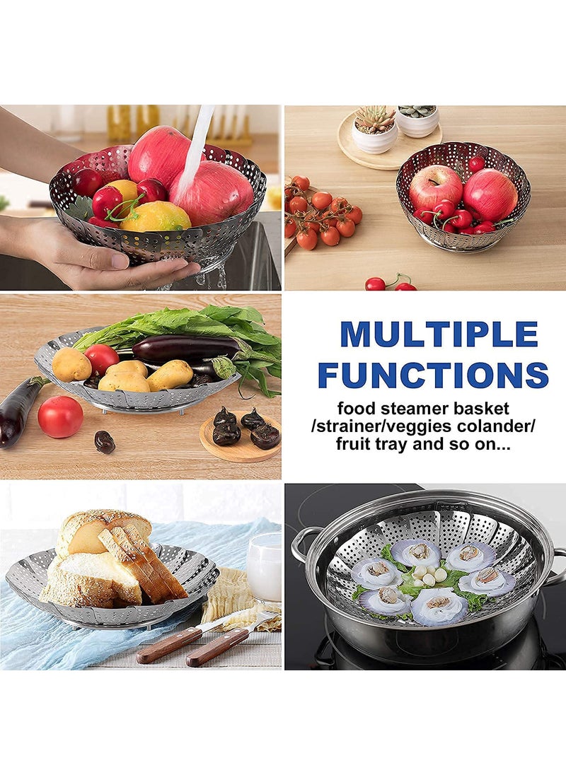 JB Export - JB Export Foldable Steamer Basket For Draning Boil Fruit And Vegetable Storage And CleanStainless Steel Instant Pot Pack Of 1 - Image 1