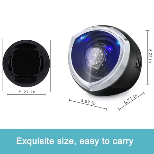 HiPai Single Automatic Watch Winder with Quiet Motor, 4 Rotation Mode Settings, Suitable for Men’s and Ladies Wrist Watch - Image 5