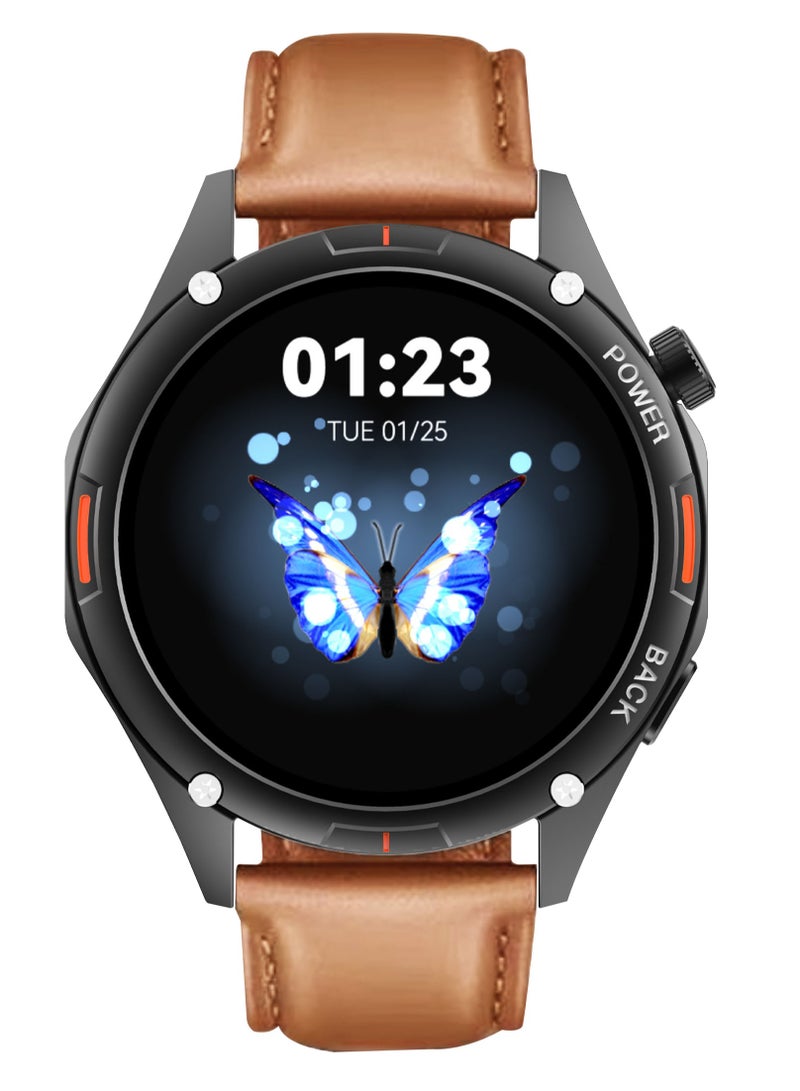 TCH Calling Smart Watch HD1 3D Hero 1 BLACK for Men-Women 1.43"3D AMOLED Display, Bluetooth Call/Message, 150+ Sports Modes, Heart Rate, Sleep Monitor, IP68 Waterproof, 7-Day Battery, Fitness Watches for Android/iOS - Image 1
