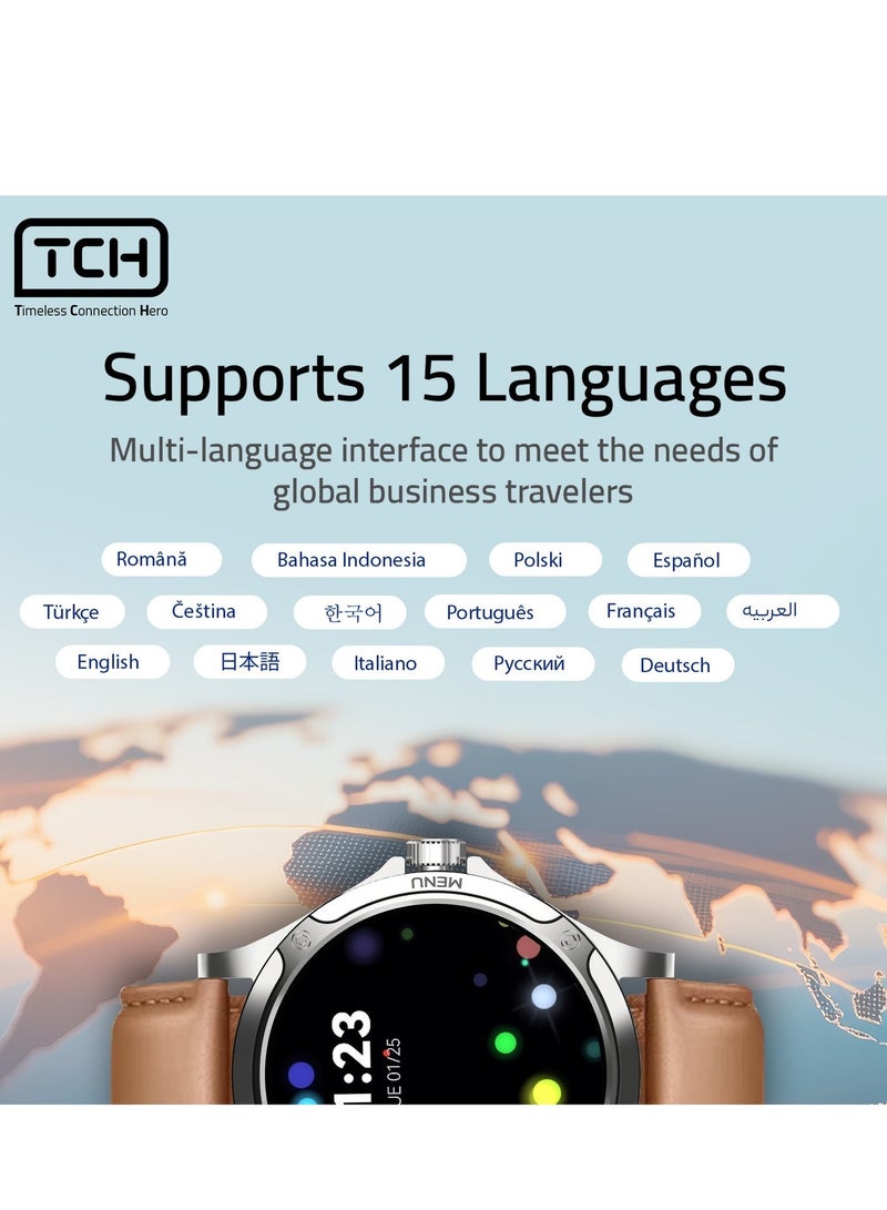 TCH Calling Smart Watch HD1 3D Hero 1 BLACK for Men-Women 1.43"3D AMOLED Display, Bluetooth Call/Message, 150+ Sports Modes, Heart Rate, Sleep Monitor, IP68 Waterproof, 7-Day Battery, Fitness Watches for Android/iOS - Image 4