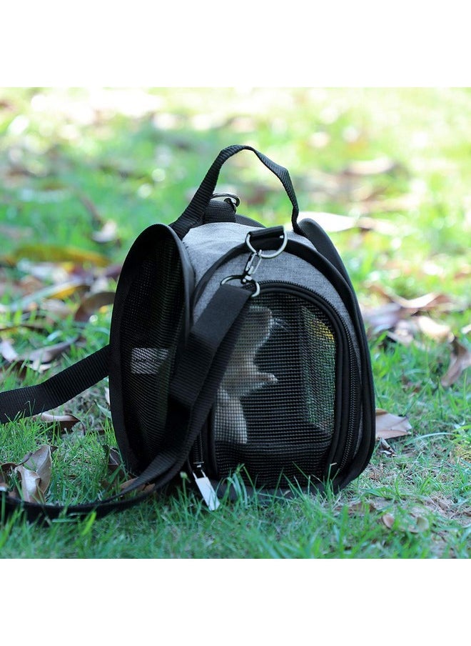 Petsfit Petsfit Hamster Carrier Small Animal Bag for Sugar Glider,Hedgehog,Tortoise,Teacup Dogs,Baby Guinea Pig - Lightweigh Carriers with Shoulder Strap,Breathable Mesh Window,Removable Mat,Side Pockets  - Image 3