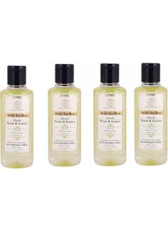 Khadi Natural Neem & Teatree For Skin Brightening,210Ml - Pack Of 4 Face Wash (840 Ml) 