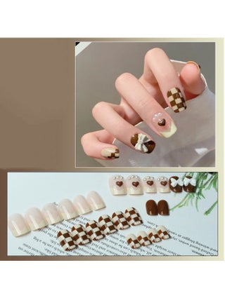WR034 Coffee Checkerboard Butterfly