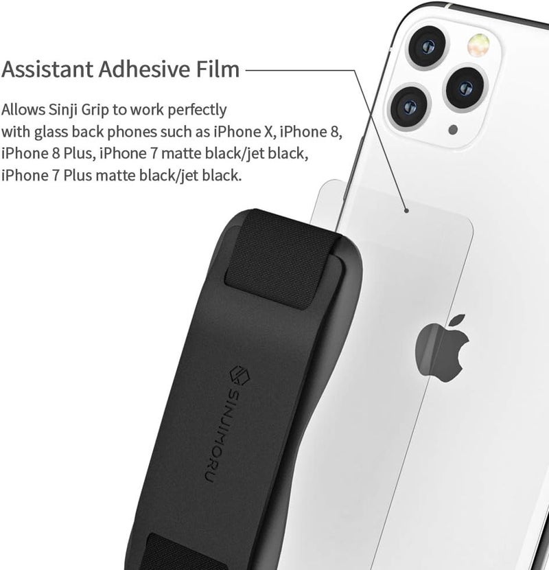 Sinjimoru Phone Grip with Silicone Band – Comfortable One-Hand Holder & Kickstand for Smartphones, Tablets, and eReaders for iPhone, Android, and Kindle Sinji Grip Silicone Olive Grey - Image 4