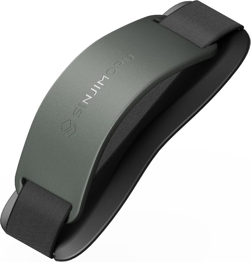 Sinjimoru Phone Grip with Silicone Band – Comfortable One-Hand Holder & Kickstand for Smartphones, Tablets, and eReaders for iPhone, Android, and Kindle Sinji Grip Silicone Olive Grey - Image 1