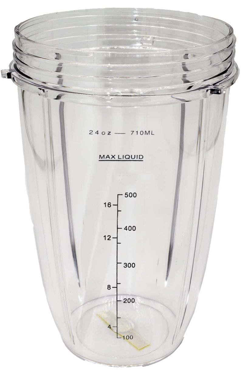 Blendin 24 Ounce Large Cup with Flip Top To Go Lid Part - Replacement Cup Compatible with Nutribullet 600W, 900W, NB-101B, NB-101S, NB-201, NBR-0601, NBR-1201, NB9-1301, 900 Pro Series (2 Pack) - Image 3