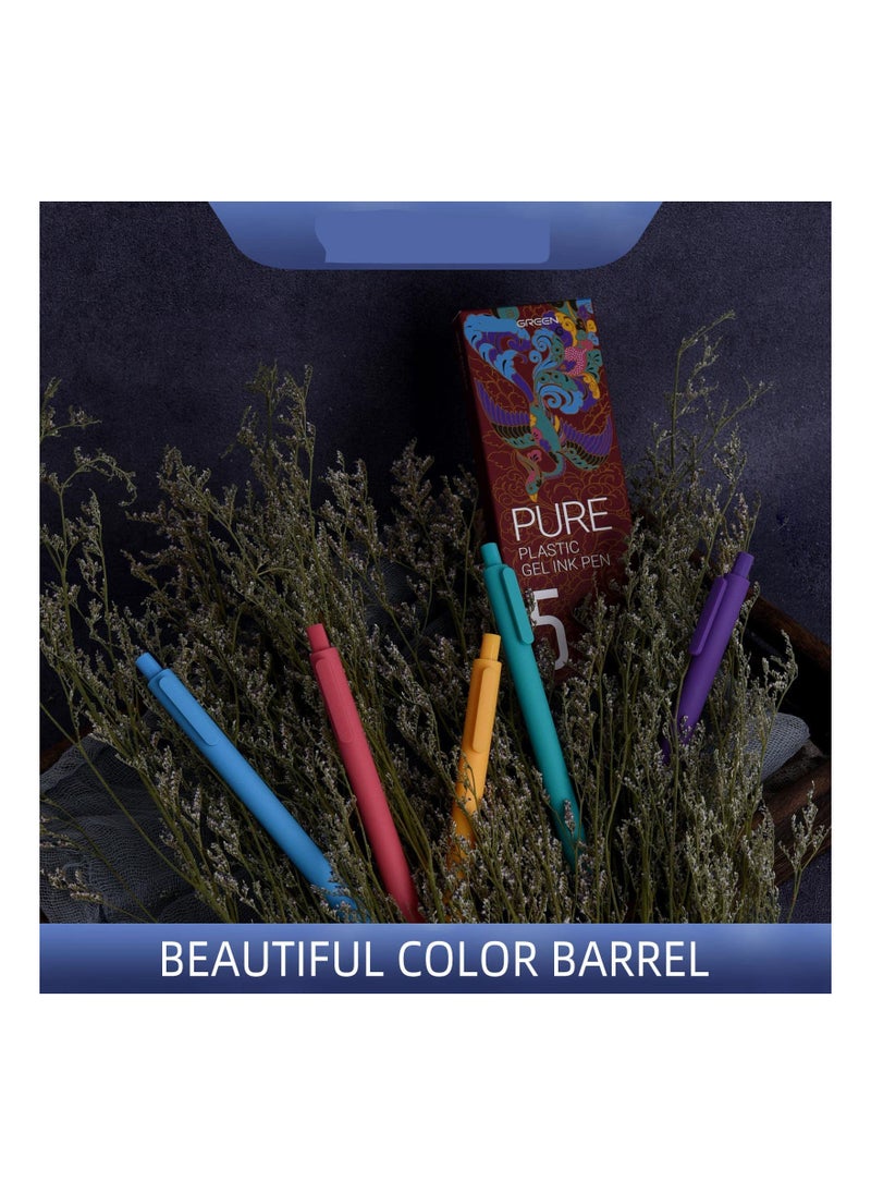 Generic Ink Retractable Gel Pens, 0.5mm Fine Point, Quick-Drying, No Bleed or Smudge, Smooth Writing Experience, Soft Rubber Grip, Ideal for Kids and Adults, 20 Assorted Colors (20 Pack)  - Image 5