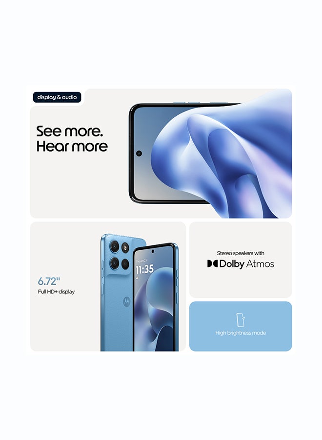 موتورولا G17 Dual SIM 4G PANTONE Alaskan Blue 4GB RAM 128GB - Middle East Version - Image 5