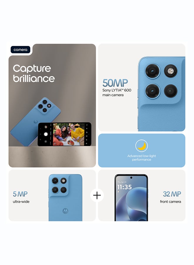 موتورولا G17 Dual SIM 4G PANTONE Alaskan Blue 4GB RAM 128GB - Middle East Version - Image 2