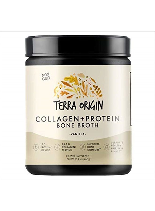 Terra Origin مسحوق مرق العظام بروتين الكولاجين، كولاجين طبيعي من مصادر غذائية حقيقية مع 17 جرام بروتين، لدعم الشعر والبشرة والأظافر والمفاصل، 20 حصة، فانيليا - Image 5