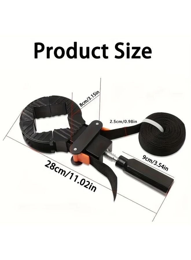Black Adjustable Woodworking Clamp 90 Degree Right Angle Multi Functional Quick Adjust Band - Image 4