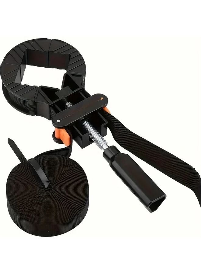 Black Adjustable Woodworking Clamp 90 Degree Right Angle Multi Functional Quick Adjust Band - Image 1