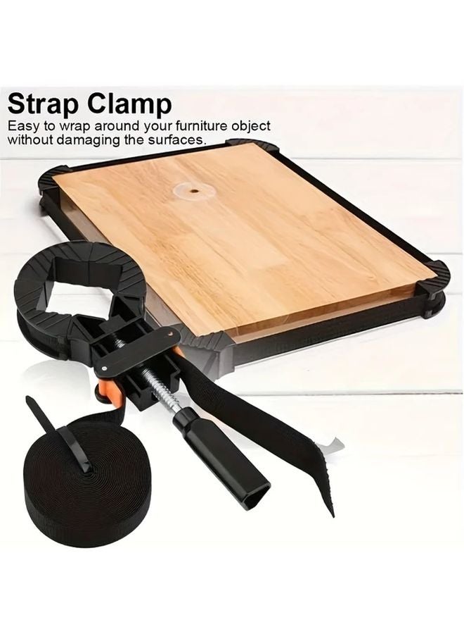 Black Adjustable Woodworking Clamp 90 Degree Right Angle Multi Functional Quick Adjust Band - Image 3
