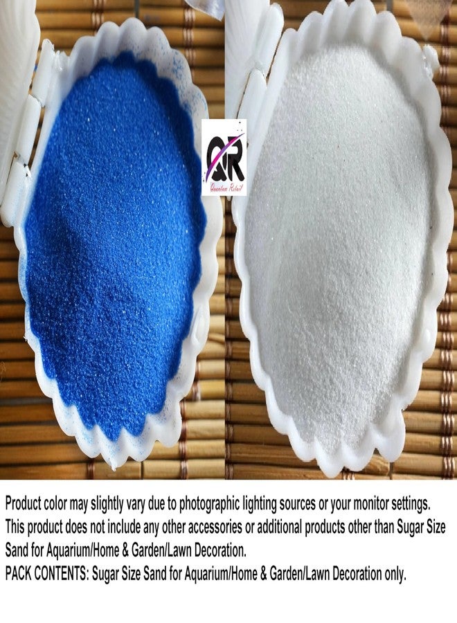 Quantum Retail Sugar Size Crystal/Quartz Silica Sand for Home and Garden Decor; Aquarium Substrate; Terrarium, Aquarium Decorative Sand (500 Grams White Sand+ 500 Grams Blue Sand) - Image 4