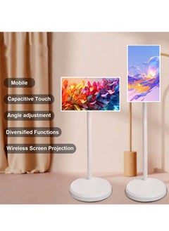 Generic 21.5 Inch Portable Smart Monitor, 1080 x 1920 IPS Swivel Screen, Portable Touch Screen, Wireless on Wheels, Built-in 7800mAh Battery, for Watching TV, Video Streaming, Live Streaming (Black)  - Image 4