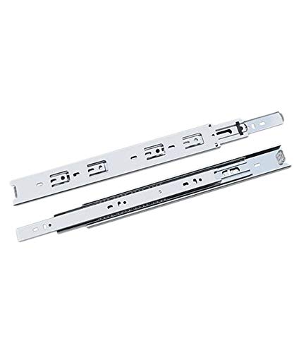 Hettich Telescopic Ball Bearing Channel KA 5632/650mm | Zinc Finish, Normal Closing | Drawer Channel for Home, Kitchen & Wardrobe | Load Capacity 45 kg | Full Extension (Galvanised Steel, 2 Pcs) - Image 3