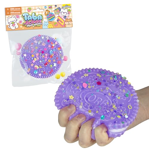 The Orb Factory ORB فضوليات كعكة تاباليشس العملاقة الأرجوانية القابلة للعصر سوبر ناعمة بحجم عملاق كعكة ساندويتش قابلة للعصر للعب طعام ألعاب فidget للأطفال والبالغين - Image 1