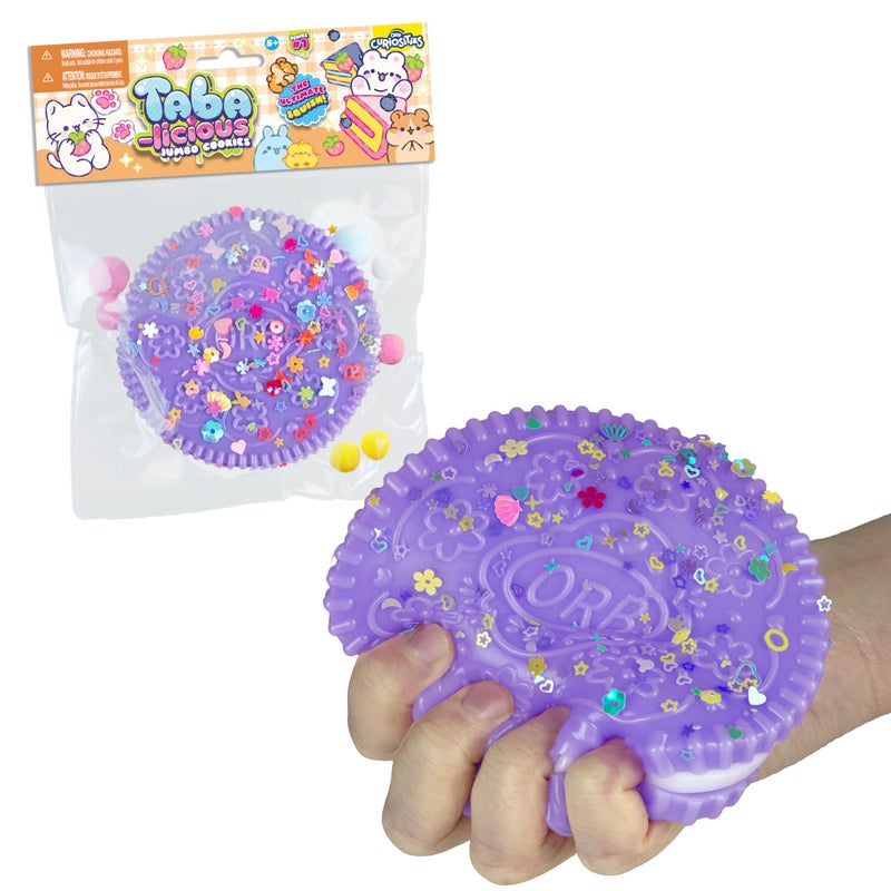 The Orb Factory ORB فضوليات كعكة تاباليشس العملاقة الأرجوانية القابلة للعصر سوبر ناعمة بحجم عملاق كعكة ساندويتش قابلة للعصر للعب طعام ألعاب فidget للأطفال والبالغين - Image 3