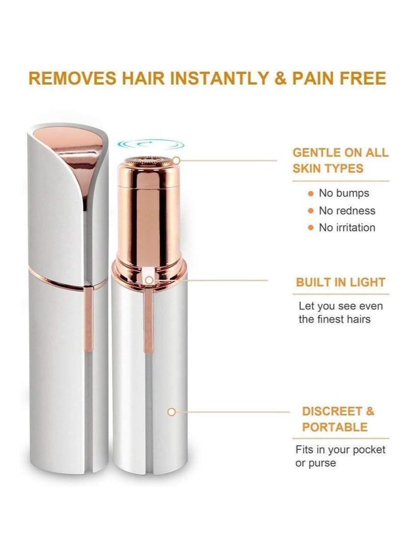 Facial Hair Remover for Women – Painless Electric Face Epilator with 2 Replacement Heads, USB Rechargeable Hair Removal Device for Lip, Chin, Arms & Face – Gentle & Safe Trimmer for Ladies - Image 2