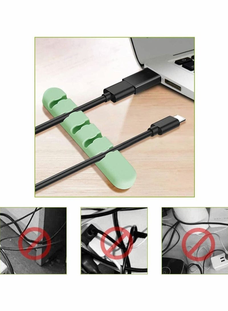 Captaintech 3 Pack Cable Clip Organizer Management, Mini Cable Tidy Holders Adhesive Hooks Wire Cord Holder for Power Cords and Charging Accessory Cables Mouse Cable PC Office and Home - Image 4