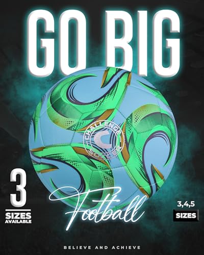 American Challenge Kreis Soccer Ball – Professional Training Soccer Ball for Grass Fields – Durable TPU Machine Stitched Soccer Balls – Sizes 3, 4 & 5 – Outdoor Practice & Match Play - Image 3