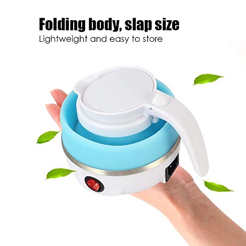 UpdateClassic Travel Portable Foldable Electric Kettle, 0.6L Small Collapsible Hot Water Boiler For Coffee Tea (Blue) - Image 4