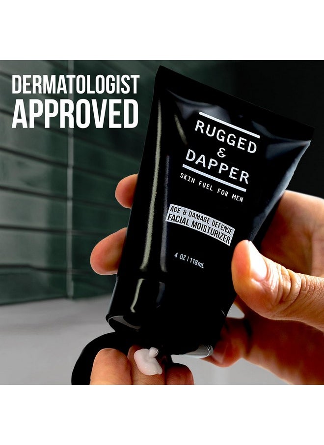RUGGED & DAPPER RUGGED & DAPPER Age Defense Mens Face Moisturizer | 4oz | Hydrating Mens Face Lotion | Unscented + Anti- Aging Formula for Clear Skin | Natural Ingredients | Made in USA  - Image 2
