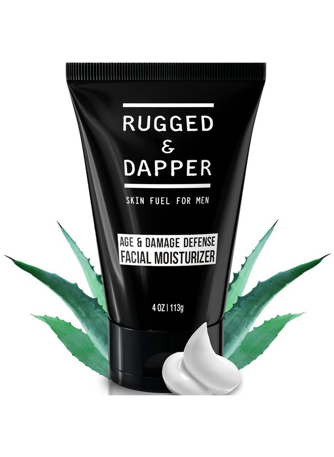 RUGGED & DAPPER RUGGED & DAPPER Age Defense Mens Face Moisturizer | 4oz | Hydrating Mens Face Lotion | Unscented + Anti- Aging Formula for Clear Skin | Natural Ingredients | Made in USA  - Image 1