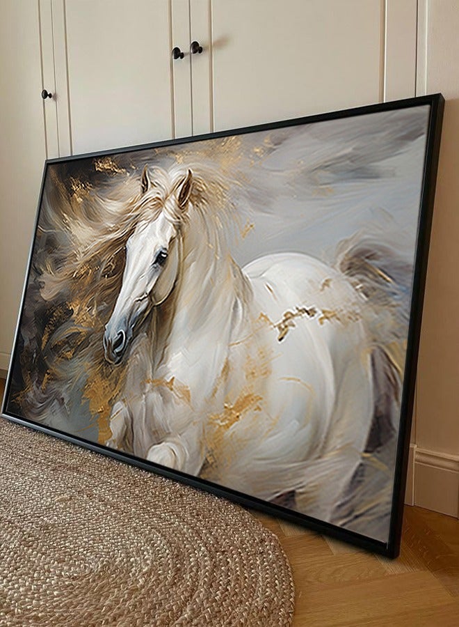 4gdran Canvas Wall Art For Wall Decoration Horse Design With A Hollow Frame Size 120x80cm One Piece - Image 2