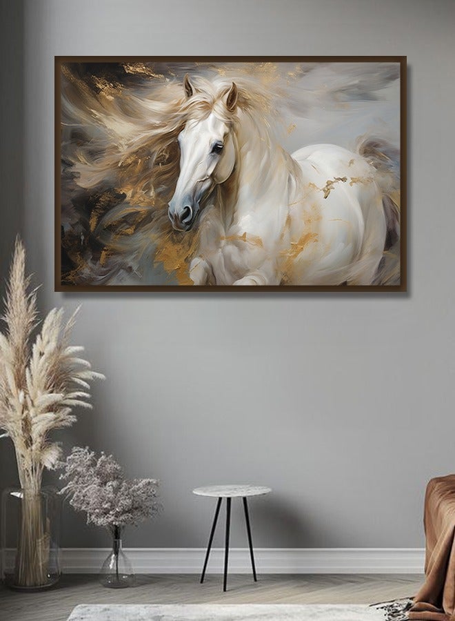 4gdran Canvas Wall Art For Wall Decoration Horse Design With A Hollow Frame Size 120x80cm One Piece - Image 4