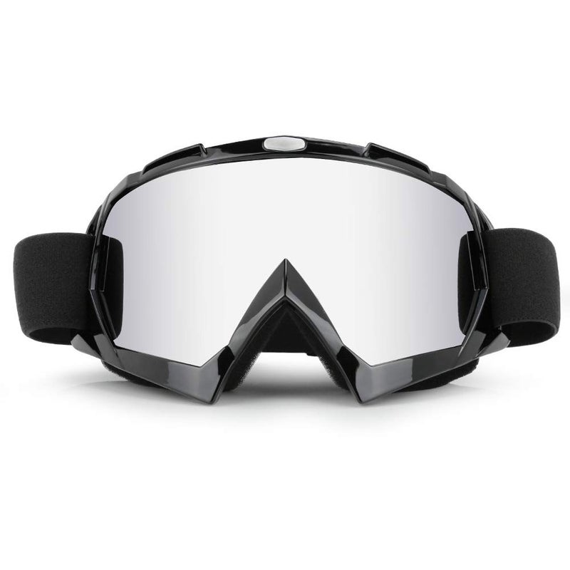 Motorcycle Goggles Dirt Bike ATV Motocross AntiUV Adjustable Riding Offroad Protective Combat Tactical Military Glasses Men Women Youth Adult Black