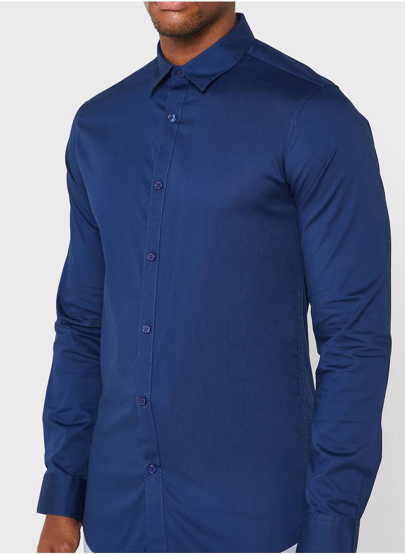 Robert Wood - Stretch Cotton Slim Fit Shirt - Image 1