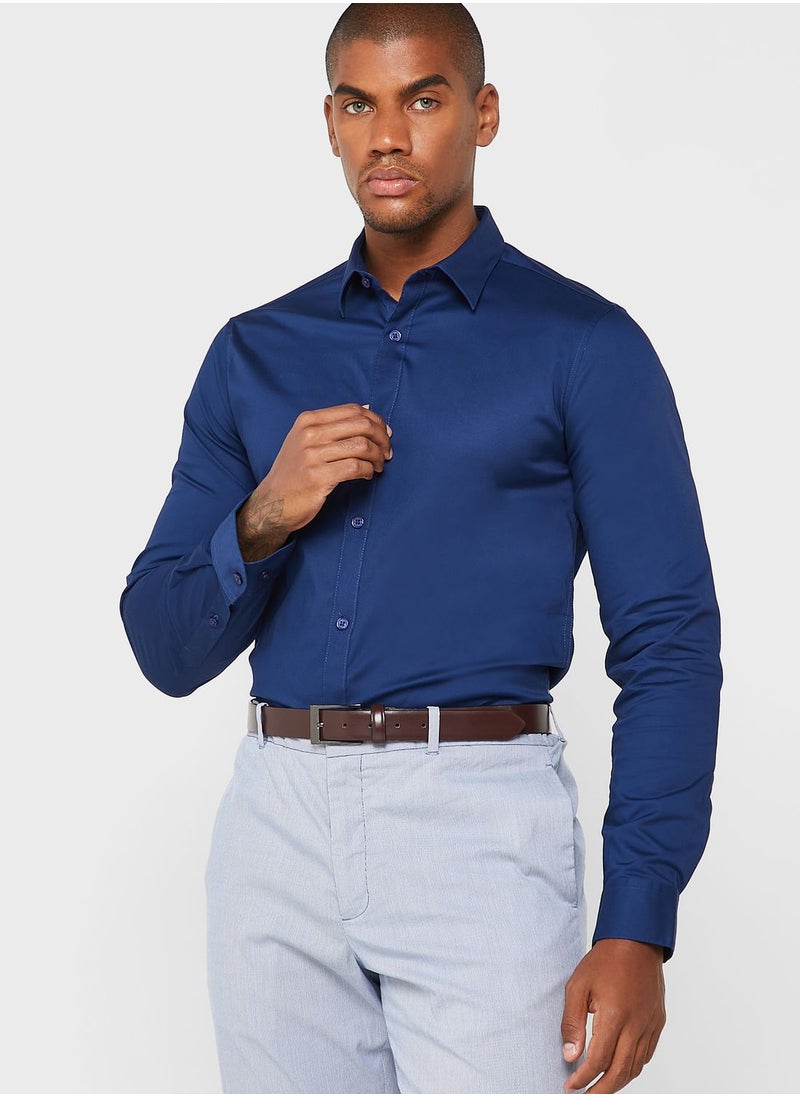 Robert Wood - Stretch Cotton Slim Fit Shirt - Image 1
