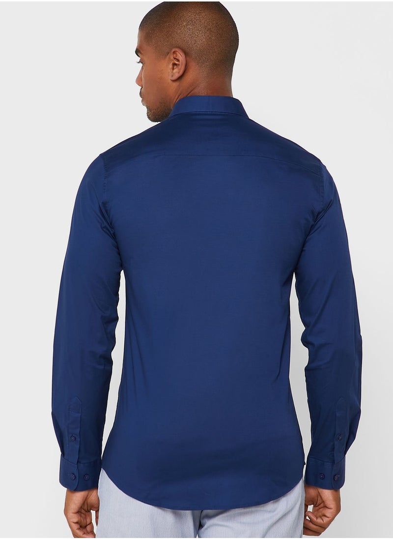 Robert Wood - Stretch Cotton Slim Fit Shirt - Image 1
