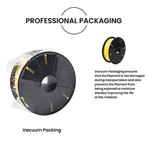 Tesseract Premium PLA + 2.85mm 3D Printing Filament | Dimensional Accuracy +/- 0.03mm | Compatible with Most FDM Printers | 1 KG 3D Printer Filament - PLA Yellow (Quantity 1) - Image 5
