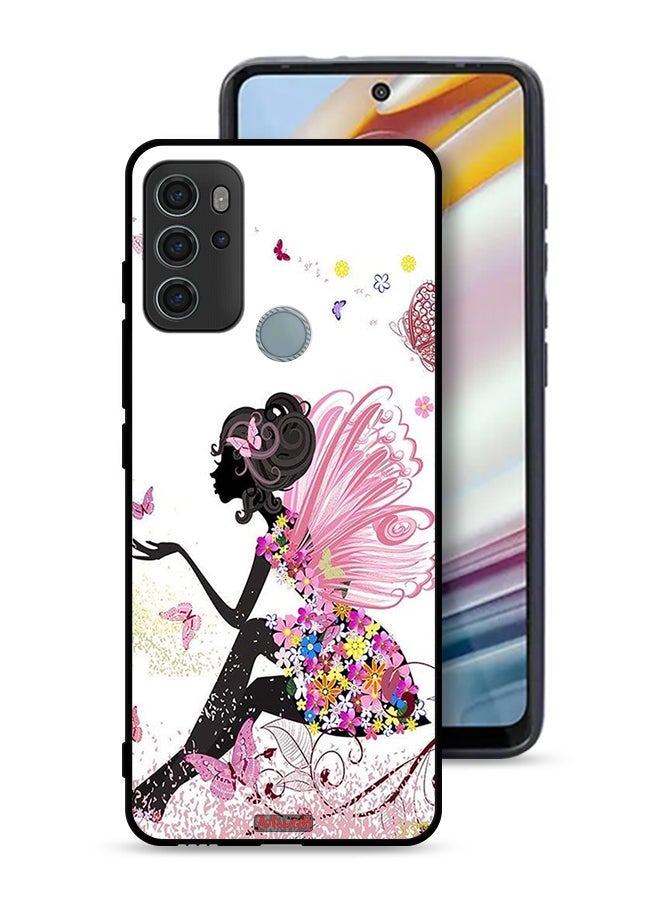 Tolwak Motorola Moto G60S Protective Case Cover Butterfly Girl Artwork - Image 1
