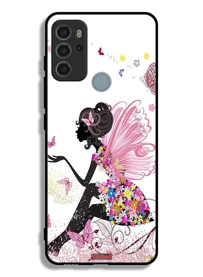 Tolwak Motorola Moto G60S Protective Case Cover Butterfly Girl Artwork - Image 2