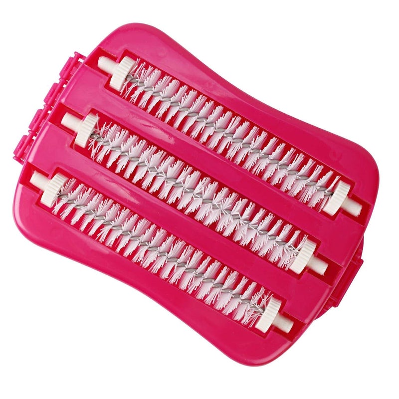 WOTOFY WOTOFY Plastic Handheld Carpet Roller Brush Cleaning with Dust Crumb Collector Wet and Dry Brush Colour May Vary 3  - Image 2