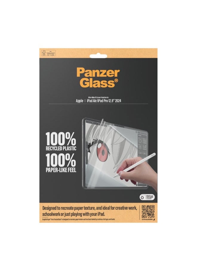 PanzerGlass - PanzerGlass GraphicPaper Screen Protector for Apple iPad Air 13" M2 / iPad Pro 13" M4 2024| For Drawing/Sketching/Designing, Anti-Glare Scratch Protection, Works w/ Apple Pencil & Other Stylus - Image 1