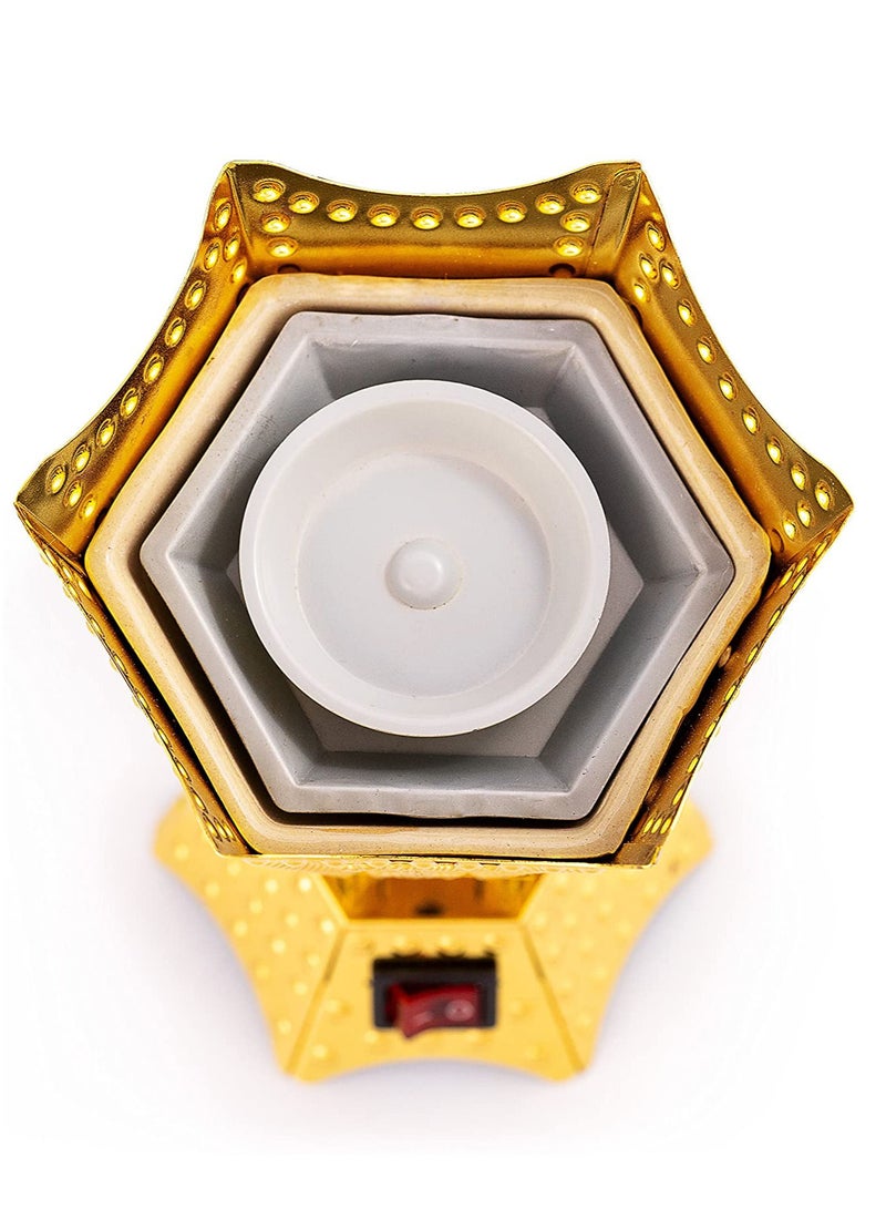 SAQOWARE Electric Bakhoor Burner/Madkhan/Mabkhara/Oud Burner/Incence Burner(Silver) -6 Corner Shape - Image 2