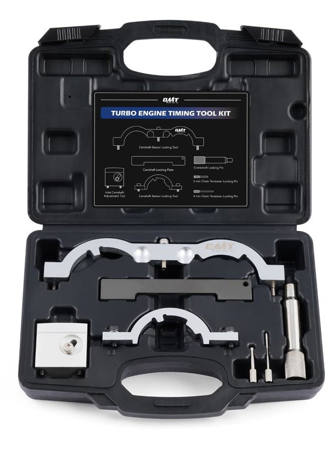 Orion Motor Tech مجموعة أدوات توقيت محرك التيربو، مجموعة أدوات محاذاة وقفل عمود الكامات، مجموعة حزام توقيت متوافقة مع 1.0L 1.2L 1.4L شيفروليه كروز فاوكسهول أوبل والمزيد، مجموعة استبدال سلسلة توقيت 7 قطع - Image 1