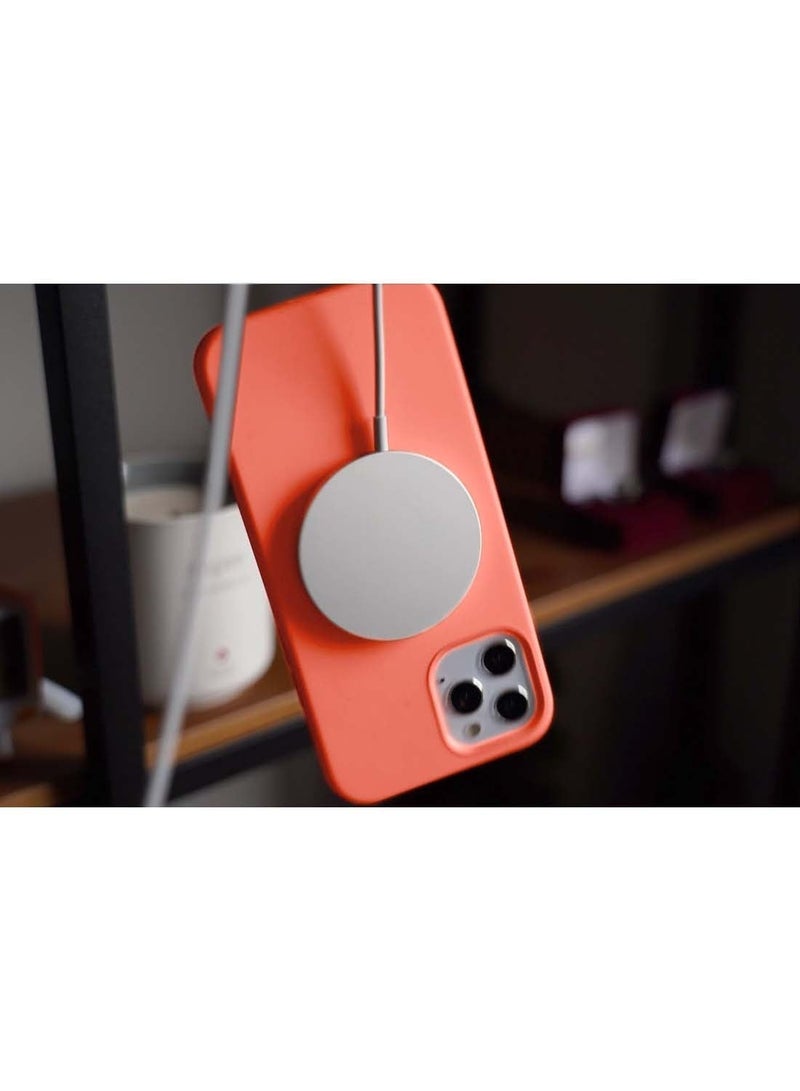Wtech Apple iPhone 16 Pro Max 2024 Premium Soft Liquid Silicone Case Cover - Orange Sorbet - Image 5